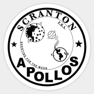 Defunct Scranton Apollos Basketball 1970 Sticker